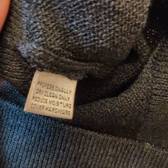 St. John Knit zip front jacket minimalist dark grey size 8 - Picture 8 of 11